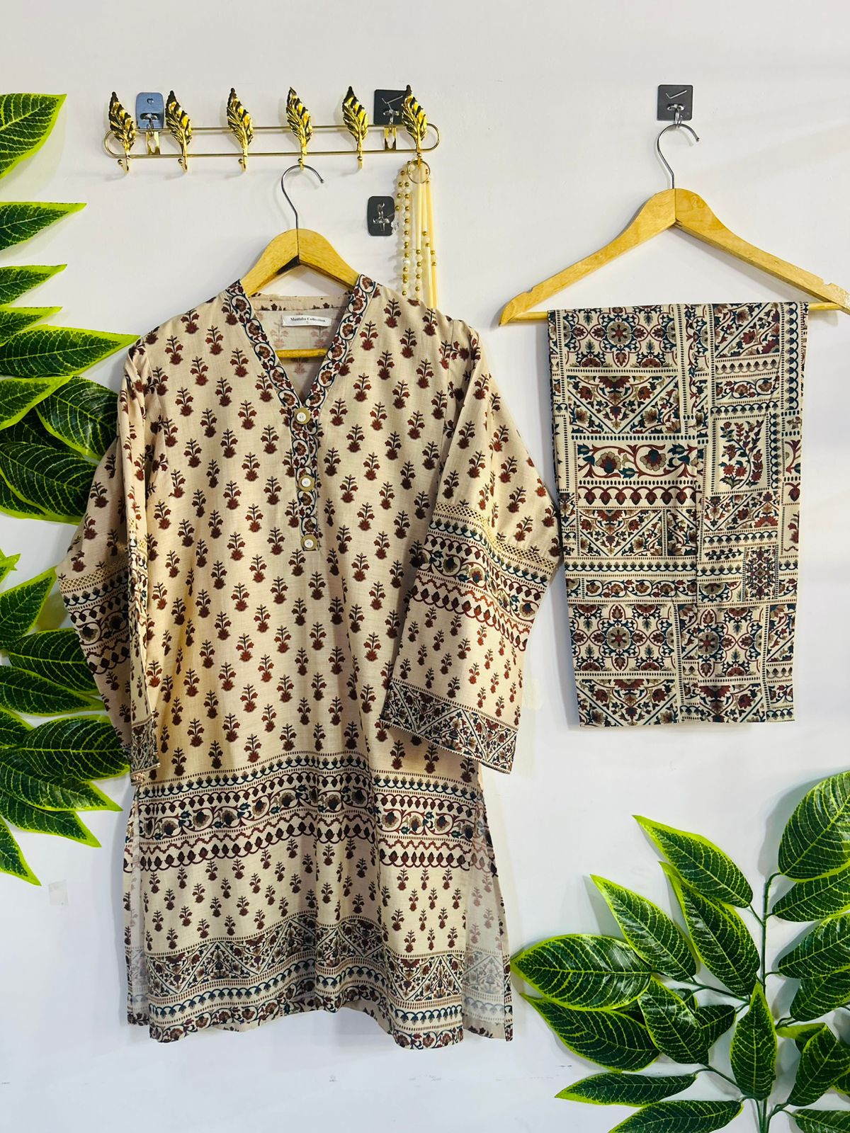 Printed 2-Piece Stitched Suit - V5-04 - Pret Ready-to-Wear